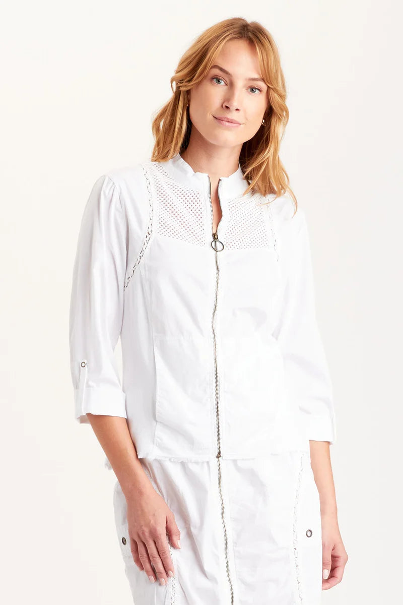 Archie Jacket - White Satin Jacket Silk Jacket Chiffon Jacket