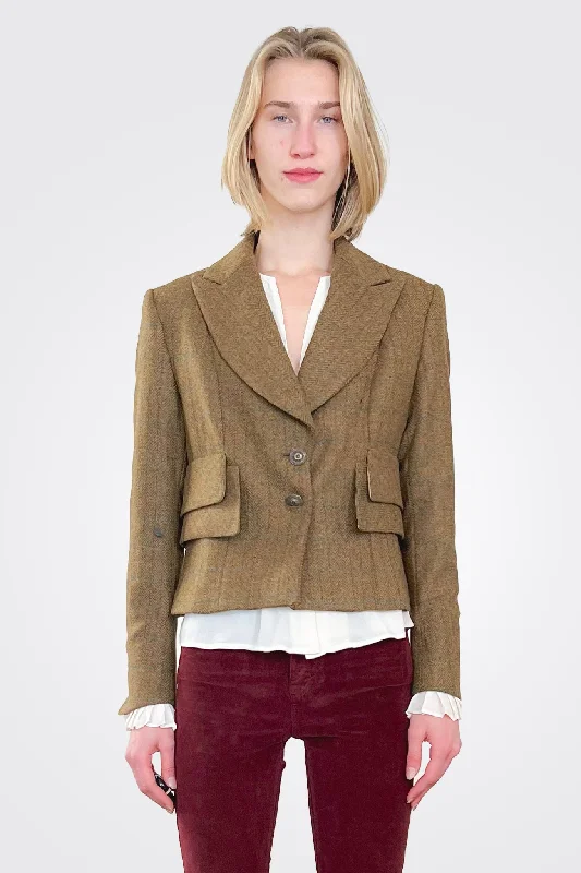 Chaqueta Jazz Jacket - Tweed Bomber Jacket Anorak Windbreaker