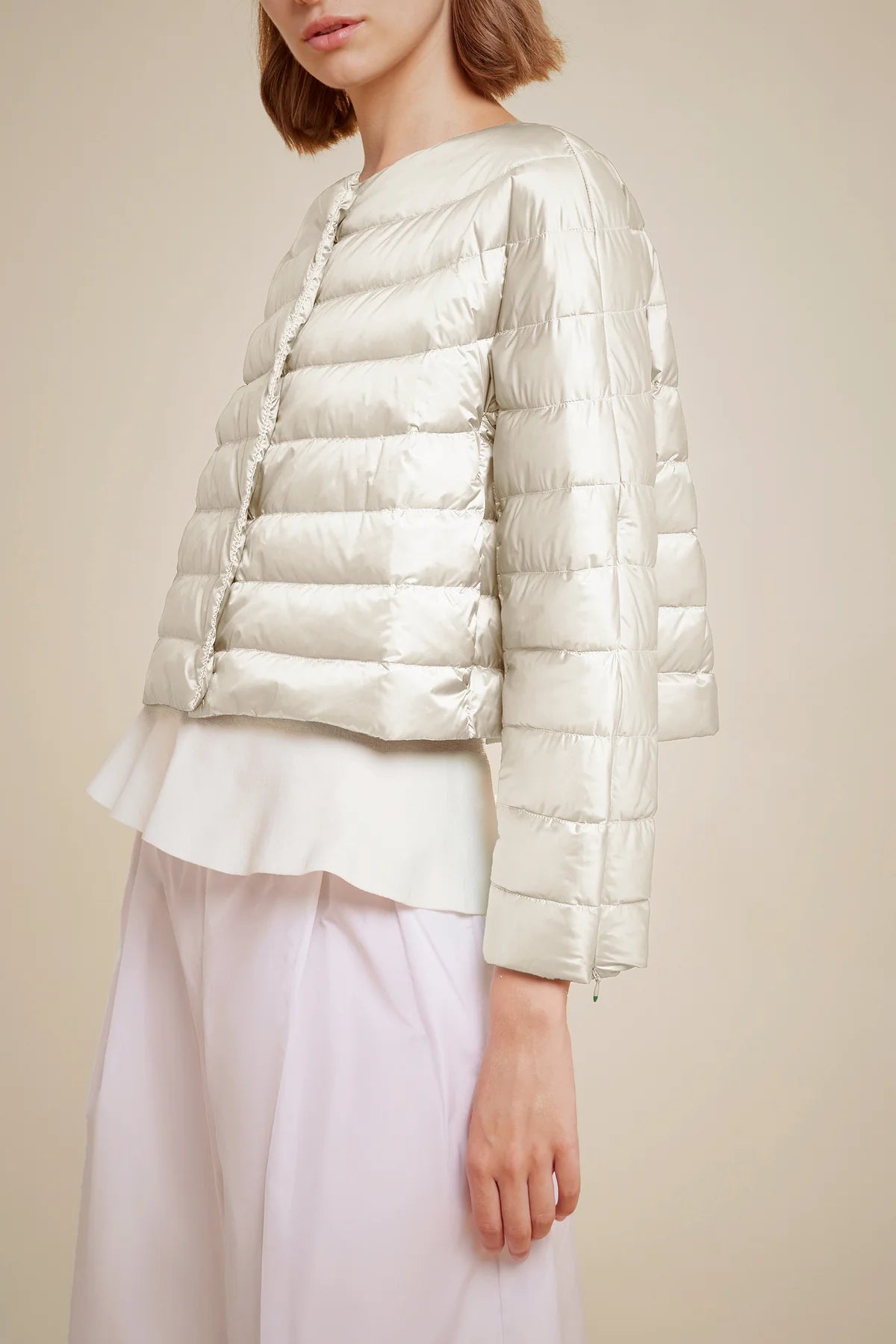 Down Filled Jacket - Pomice Fleece Fabric Down Fabric Feather Fabric
