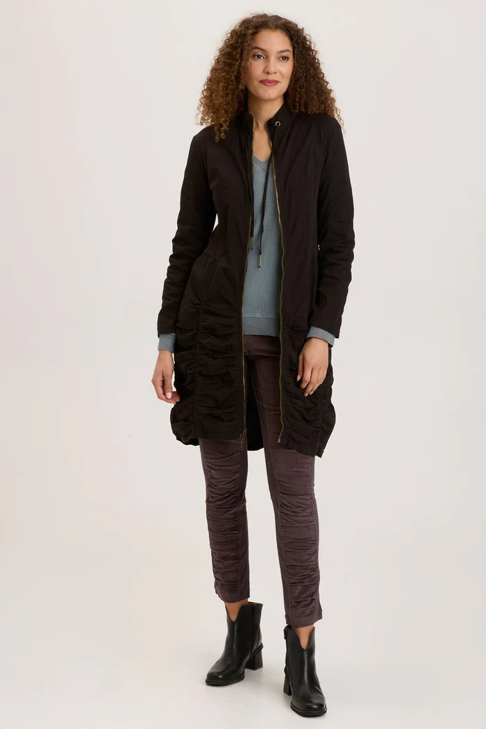 Fiore Jacket - Black Elasticated Jacket Padded Jacket Insulated Jacket