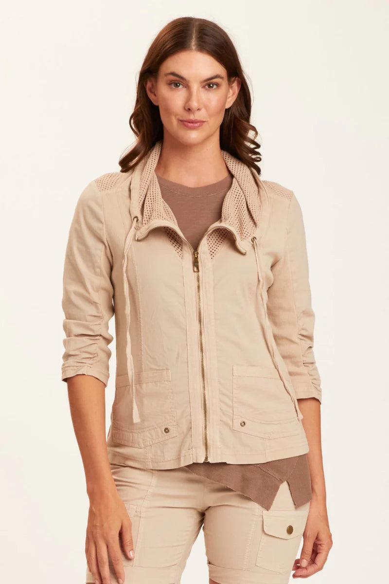 Fjord Jacket - Sand Snapped Jacket Toggled Jacket Drawstring Jacket