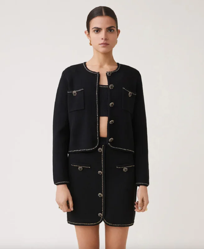 Garvi Jacket - Noir Rayon Jacket Velvet Jacket Corduroy Jacket