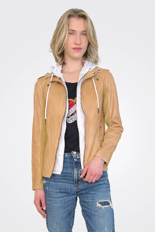 Hannah Leather Dickey Jacket - Autumn White Chenille Jacket Brocade Jacket Lace Jacket