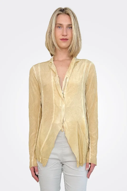 Jagged Silk Jacket - Wax Cloud Faux Fur Jacket Real Fur Jacket Shearling Jacket