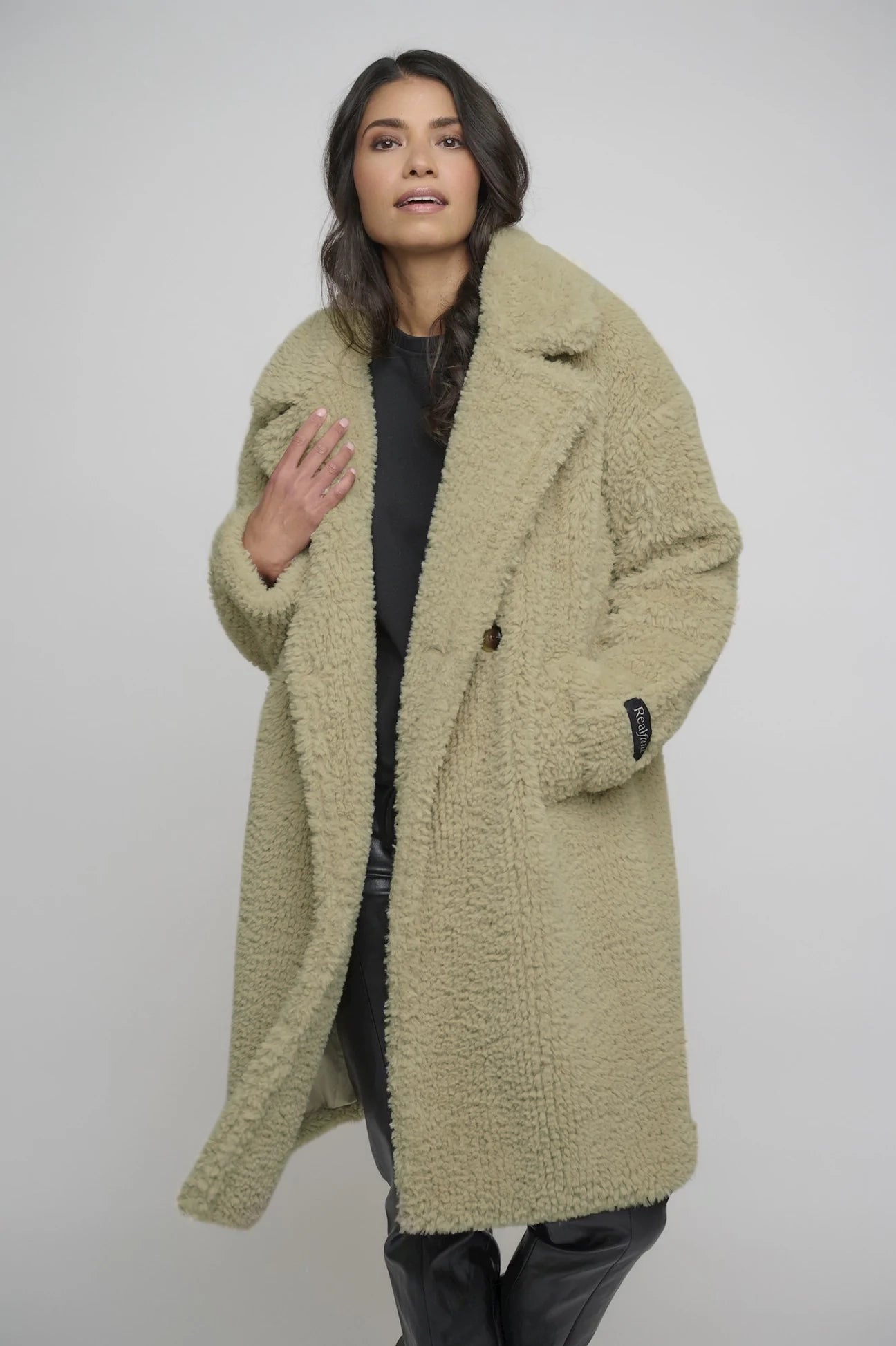 Jerana Oversized Jacket - Thyme Belted Jacket Elasticated Jacket Padded Jacket