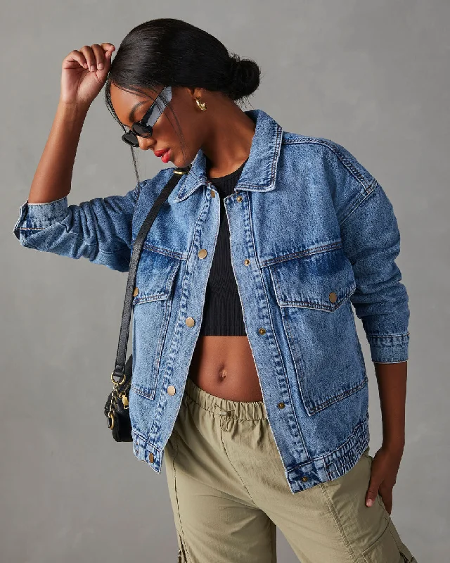 Lansing Cargo Denim Jacket Fleece Jacket Down Jacket Feather Jacket