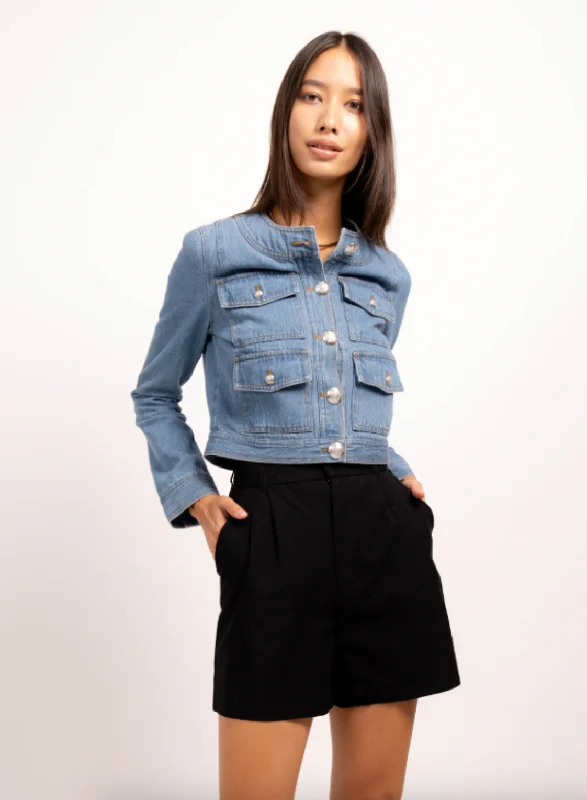 Liam Jacket - Denim Welt Pockets Slit Pockets Flap Pockets
