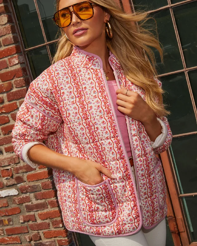 Lily Printed Zip Jacket Striped Jacket Polka Dot Jacket Floral Jacket