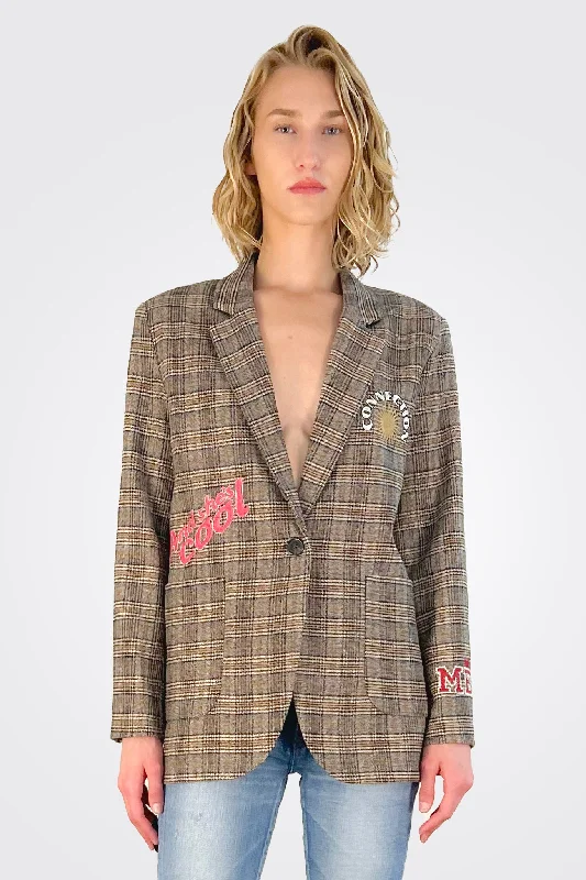 Linda Tartan Jacket - Lucky Striped Jacket Polka Dot Jacket Floral Jacket