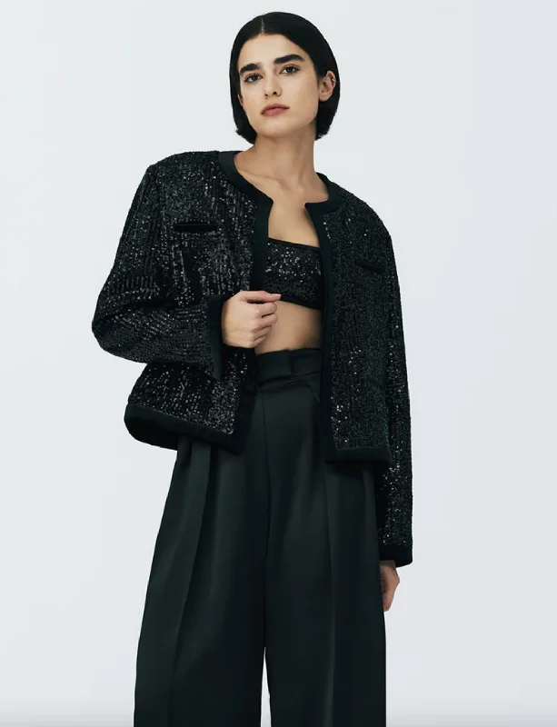 Miru Jacket - Black Faux Fur Jacket Real Fur Jacket Shearling Jacket