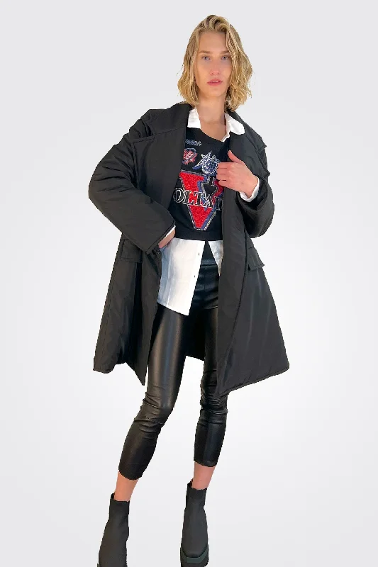 Oversized Jacket - Nero Hoodie Zip-Up Jacket Button-Up Jacket