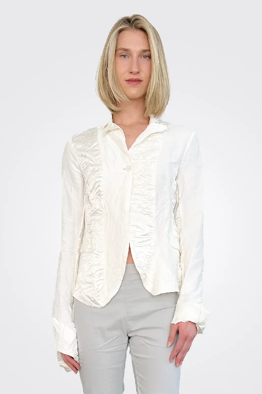 Silk Crinkled Jacket - Callas Cardigan Sweater Pullover