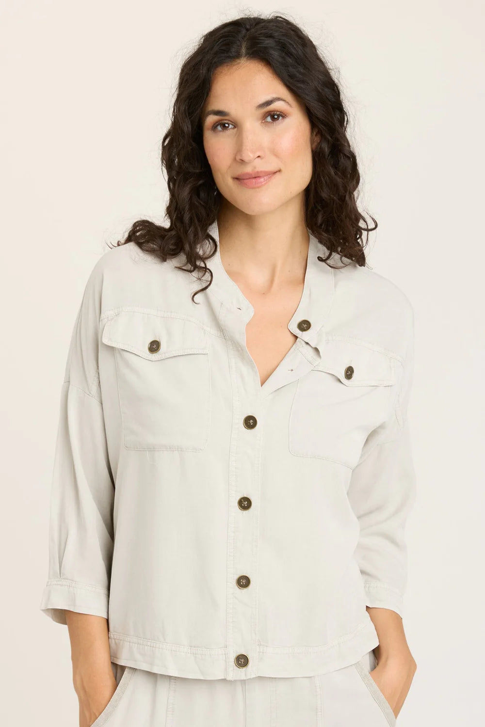Twill Colbert Jacket - Whitecap Pigment Jacket Blazer Coat