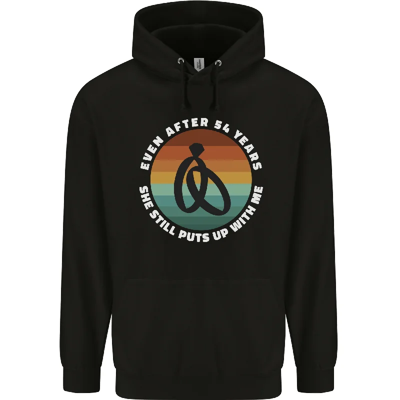54 Year Wedding Anniversary 54th Marriage Mens 80% Cotton Hoodie Hoodie with Pocket Utility Practical 54 Year Wedding Anniversary 54th Marriage Mens 80% Cotton Hoodie Hoodie with Pocket Utility Practical