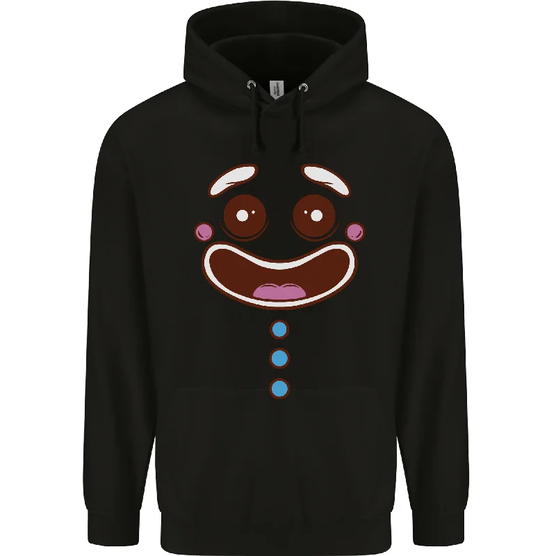 A Gingerbread Man Mens 80% Cotton Hoodie Hoodie with Rhinestones Sparkly Elegant