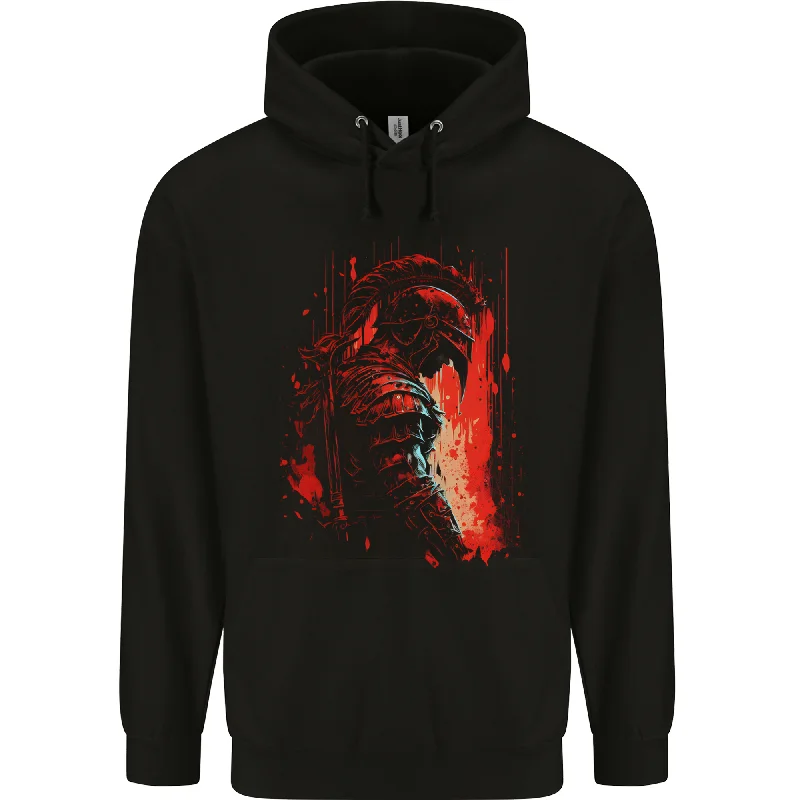 A Gladiator Spartan Bodybuilding MMA Mens 80% Cotton Hoodie Hoodie with Snap Buttons Easy Quick