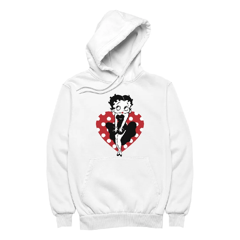 Betty Boop Parody Women's Hooded Sweatshirt Hoodie with Emblem Brand Identity