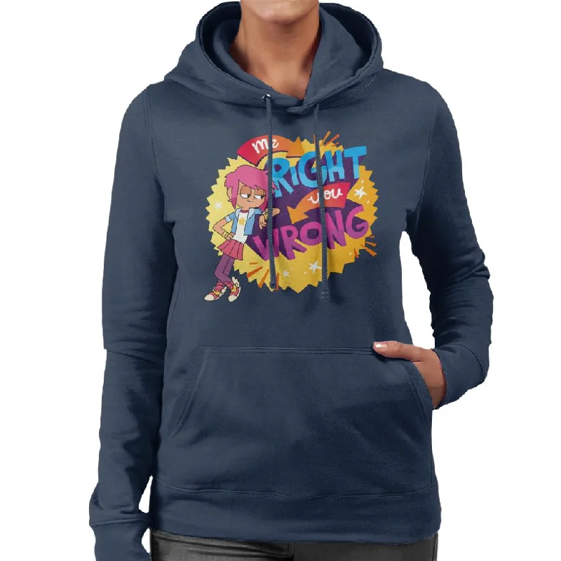 Boy Girl Dog Cat Mouse Cheese Me Right You Wrong Women's Hooded Sweatshirt Hoodie Jacket Zipper Layering