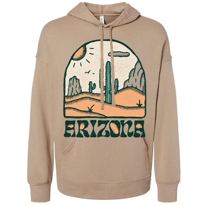 Cactus Arizona Drop Shoulder Hoodie Hoodie with Zipper Placket Modern Functional