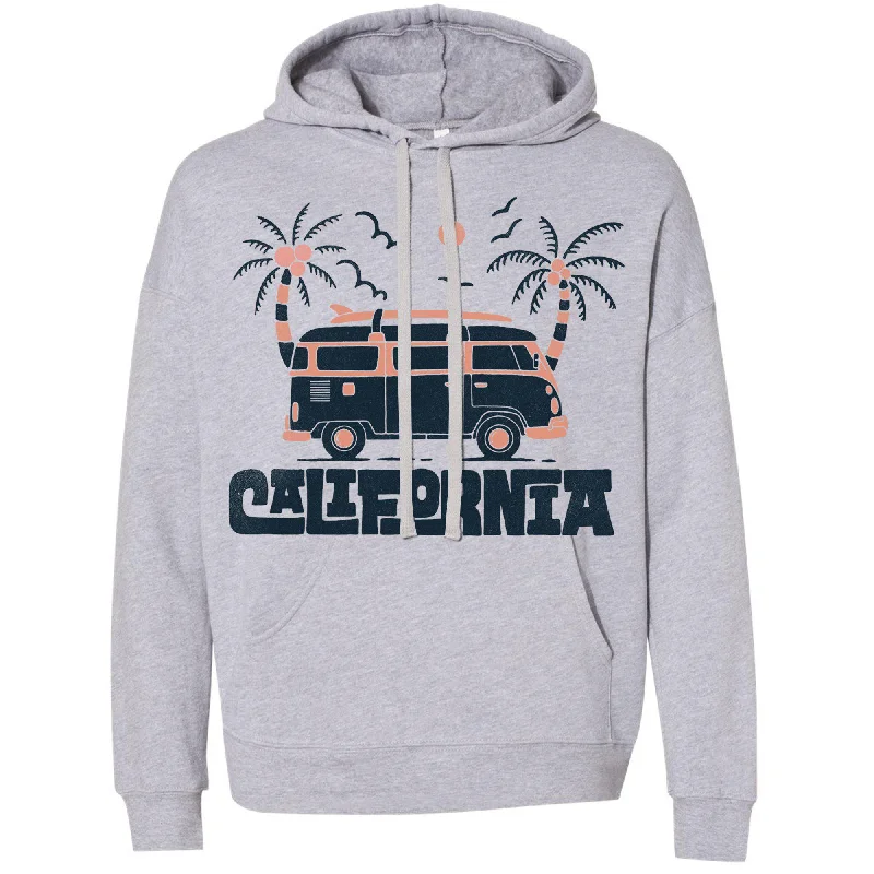 Cali Van Drop Shoulder Hoodie Hoodie with Longline Fit Extended Stylish