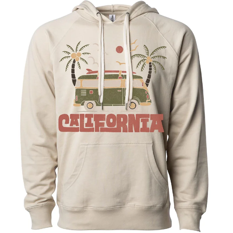 Cali Van Raglan Hoodie Hoodie with Zipper Versatile Modern