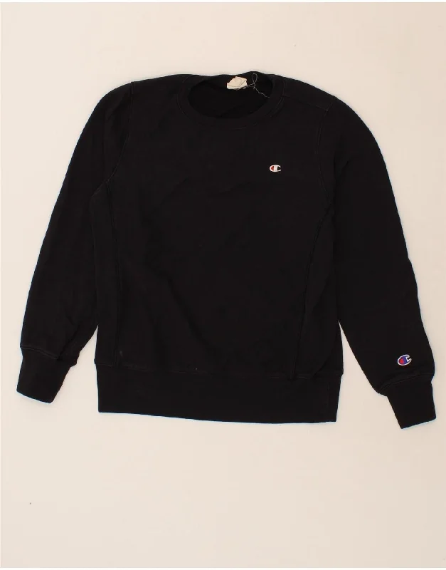 CHAMPION Mens Sweatshirt Jumper Medium Black Cotton Hoodie with Drawcord Adjustable Secure CHAMPION Mens Sweatshirt Jumper Medium Black Cotton Hoodie with Drawcord Adjustable Secure