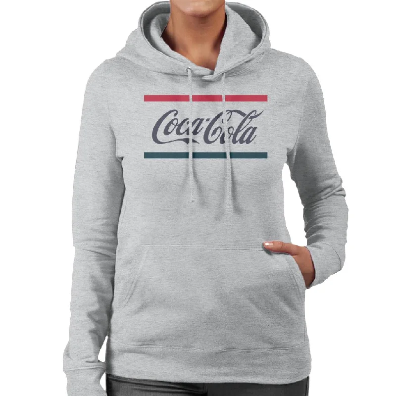Coca Cola Classic Colours Women's Hooded Sweatshirt Hoodie with Slim Fit Tailored Modern