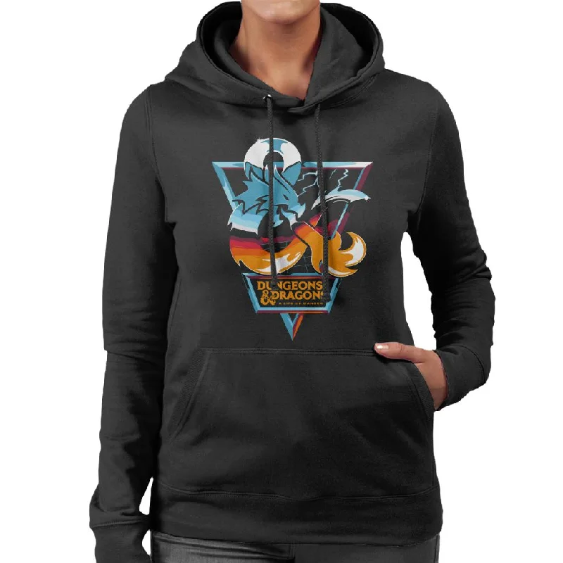 Dungeons & Dragons A Life Of Danger Women's Hooded Sweatshirt Hoodie with Gradient Ombre Colorful