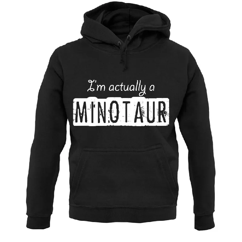 I'm Actually A Minotaur Unisex Hoodie Hoodie with Exposed Zipper Edgy Industrial