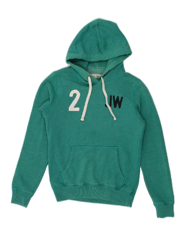 JACK WILLS Womens Graphic Hoodie Jumper UK 8 Small Green Cotton Hoodie with Logo Branding Identity JACK WILLS Womens Graphic Hoodie Jumper UK 8 Small Green Cotton Hoodie with Logo Branding Identity