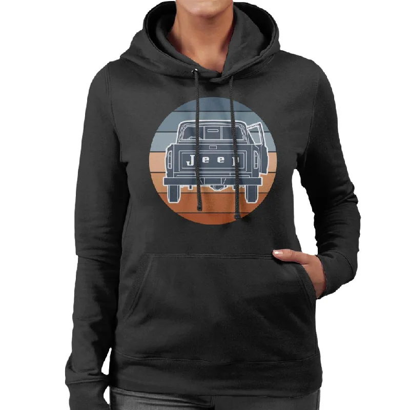 Jeep J10 Pickup Women's Hooded Sweatshirt Hoodie with Oversized Fit Loose Comfortable
