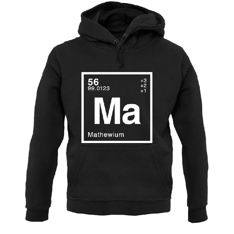 Mathew - Periodic Element Unisex Hoodie Hoodie with Thumb Holes Functional Cozy