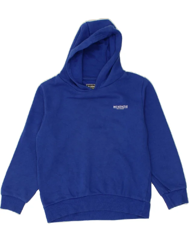 MCKENZIE Boys Hoodie Jumper 7-8 Years Blue Cotton Hoodie with Turtle Neck Cozy Winter