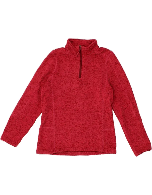 MOUNTAIN WAREHOUSE Womens Zip Neck Sweatshirt Jumper UK 10 Small Pink Hoodie with Reflective Safety Nightwear