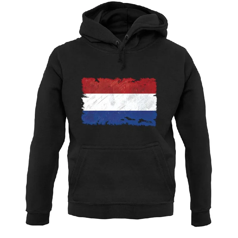 Netherlands Grunge Style Flag Unisex Hoodie Hoodie with Sequins Glamorous Eye-catching