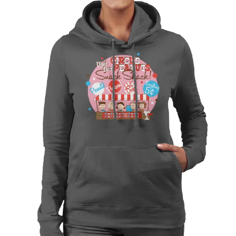 Peanuts Circus Snack Shack Women's Hooded Sweatshirt Hoodie with Gradient Ombre Colorful