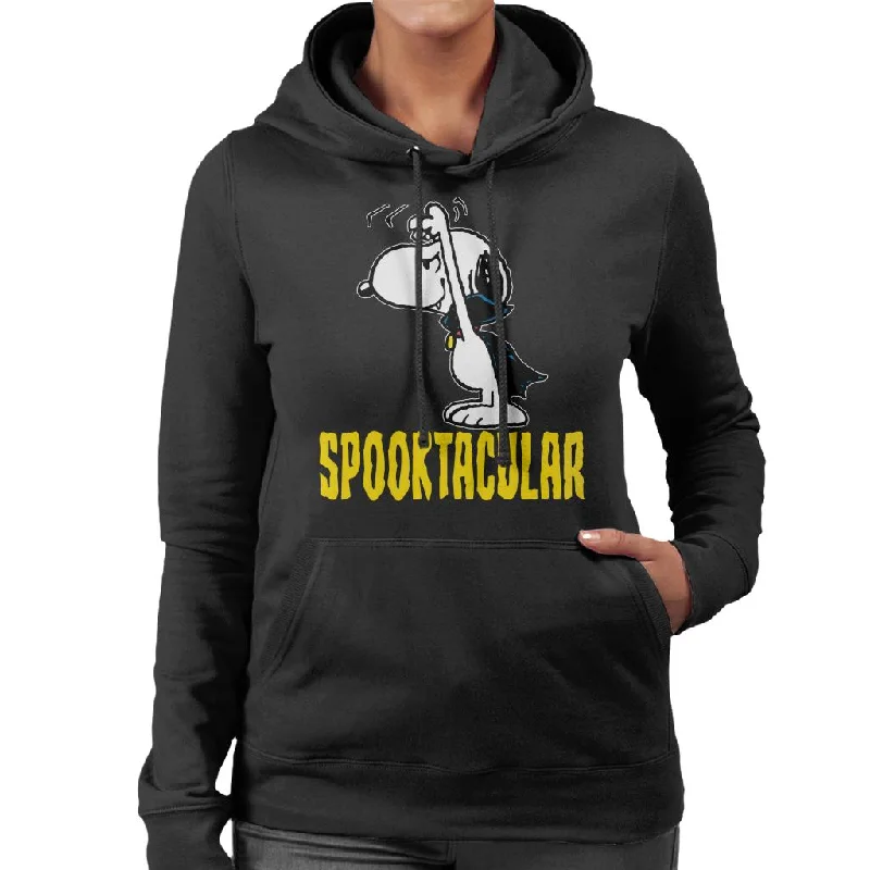 Peanuts Spooktacular Halloween Snoopy Women's Hooded Sweatshirt Hoodie with Lining Warm Insulated