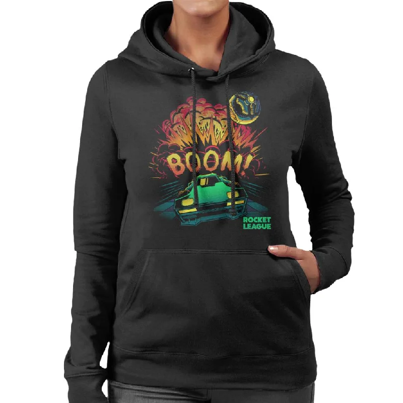 Rocket League Boom Breakout Women's Hooded Sweatshirt Hoodie with Color Block Contrast Stylish