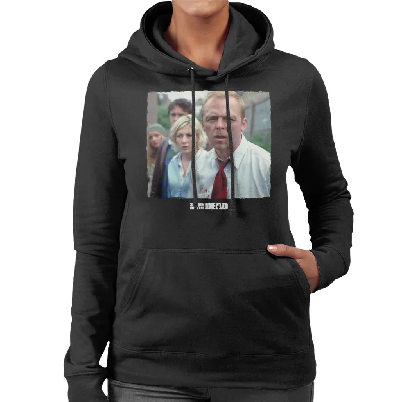 Shaun of the Dead Confused Women's Hooded Sweatshirt Hoodie with Hem Drawcord Adjustable Customizable