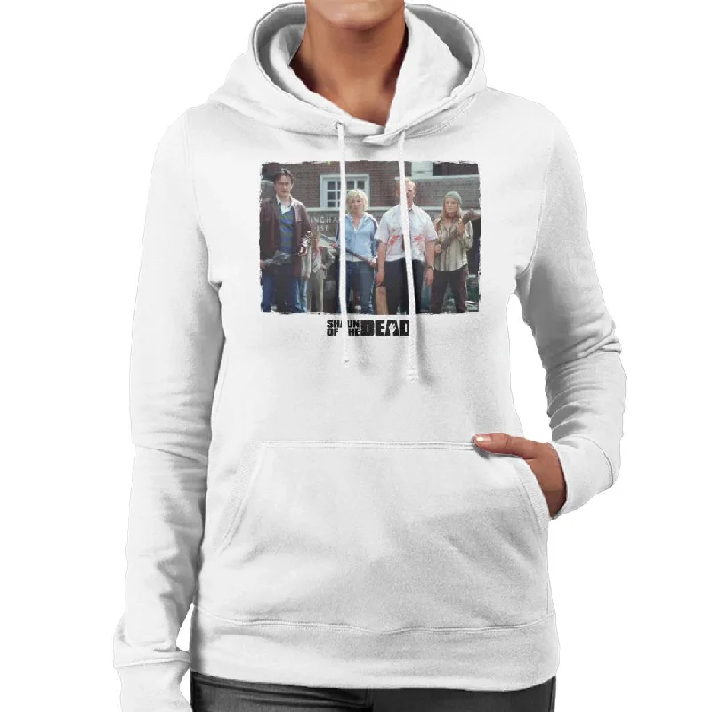 Shaun of the Dead Liz Holding Hockey Stick Women's Hooded Sweatshirt Zip Hoodie Drawstring Kangaroo Pocket Shaun of the Dead Liz Holding Hockey Stick Women's Hooded Sweatshirt Zip Hoodie Drawstring Kangaroo Pocket