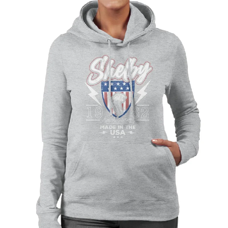 Shelby 1962 Made In The USA Women's Hooded Sweatshirt Hooded Sweatshirt Casual Wear Street Style