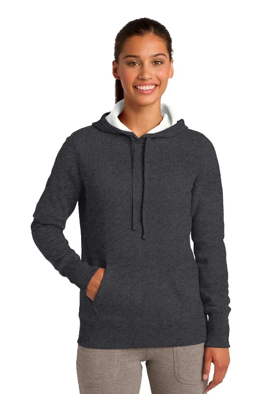 Sport-Tek LST254 Ladies Pullover Hooded Sweatshirt - Graphite Heather Hoodie with Lining Warm Insulated