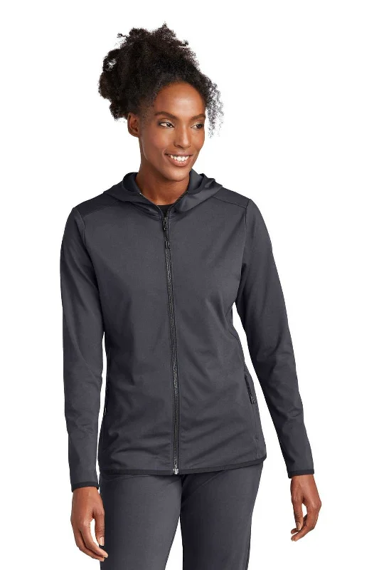 Sport-Tek LST870 Ladies Circuit Hooded Full-Zip - Graphite Hoodie with Strings Custom Fit Adjustable Sport-Tek LST870 Ladies Circuit Hooded Full-Zip - Graphite Hoodie with Strings Custom Fit Adjustable