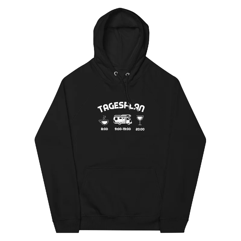 Tagesplan - Unisex Premium Organic Hoodie Hoodie with Typography Text Message