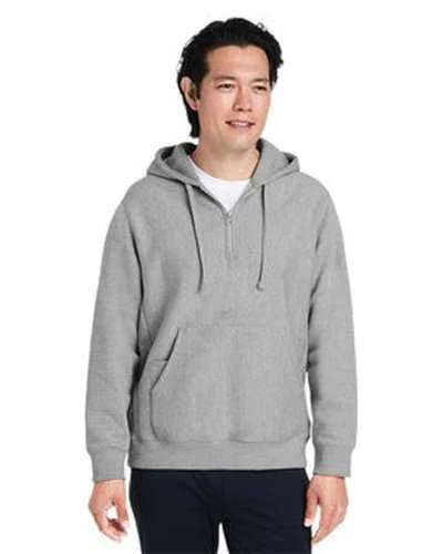 Team 365 TT97 Unisex Zone Hydrosport Heavyweight Quarter-Zip Hooded Sweatshirt - Athletic Heather Hoodie with Embroidery Detailed Premium Team 365 TT97 Unisex Zone Hydrosport Heavyweight Quarter-Zip Hooded Sweatshirt - Athletic Heather Hoodie with Embroidery Detailed Premium