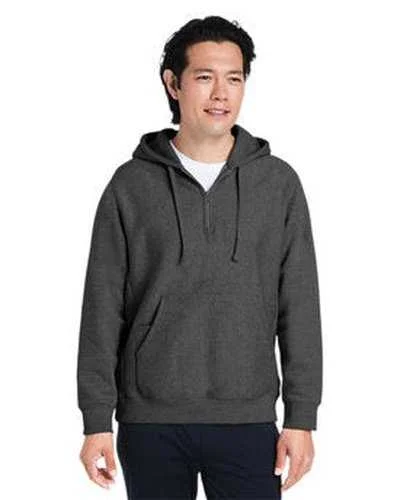 Team 365 TT97 Unisex Zone Hydrosport Heavyweight Quarter-Zip Hooded Sweatshirt - Dark Gray Heathr Hoodie with Button Classic Timeless Team 365 TT97 Unisex Zone Hydrosport Heavyweight Quarter-Zip Hooded Sweatshirt - Dark Gray Heathr Hoodie with Button Classic Timeless