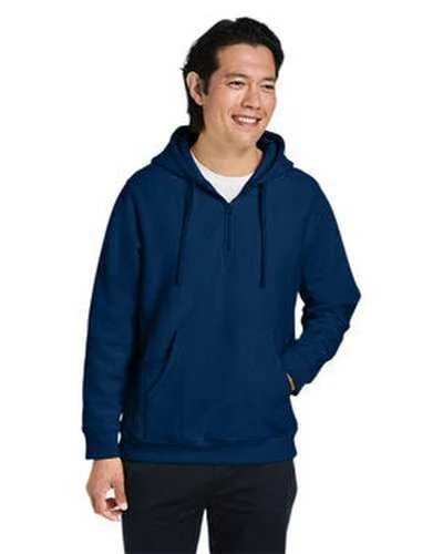 Team 365 TT97 Unisex Zone Hydrosport Heavyweight Quarter-Zip Hooded Sweatshirt - Sport Dark Navy Hoodie with Typography Text Message Team 365 TT97 Unisex Zone Hydrosport Heavyweight Quarter-Zip Hooded Sweatshirt - Sport Dark Navy Hoodie with Typography Text Message