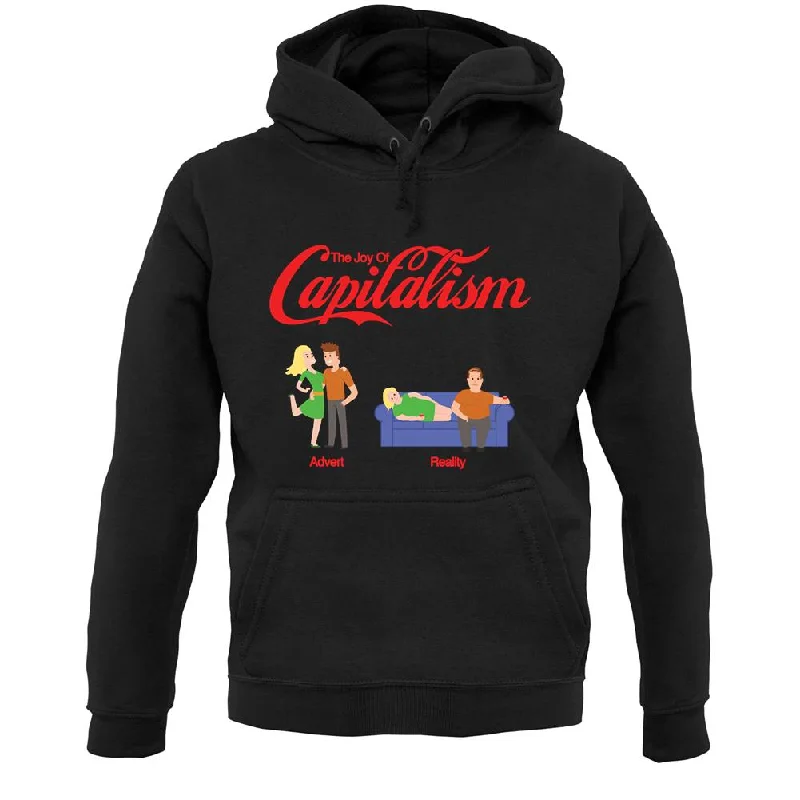 The Joy Of Capitalism Unisex Hoodie Hoodie with Velcro Closure Adjustable Secure