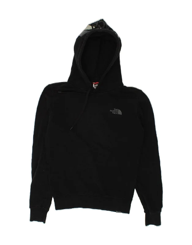 THE NORTH FACE Mens Graphic Hoodie Jumper XS Black Cotton Hoodie with Zipper Placket Modern Functional