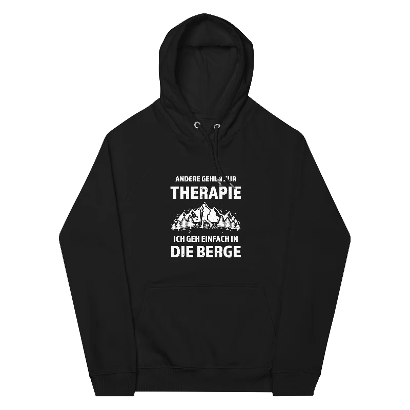 Therapie Ich geh einfach in die Berge - Unisex Premium Organic Hoodie Hoodie with Lace Feminine Delicate